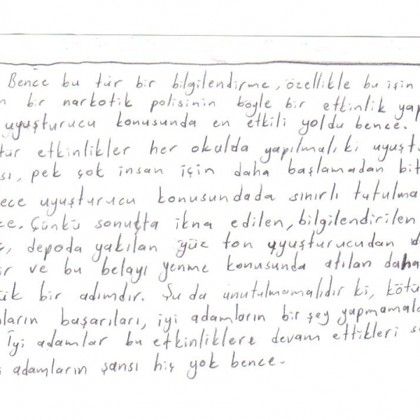 Bilgilendirilen Bir Genç Depoda Yakılan 100 Ton Uyuşturucudan Daha İyidir.