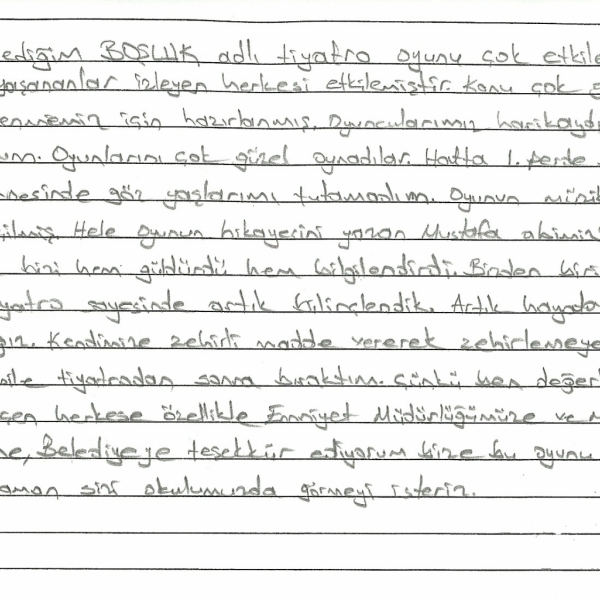 Tiyatro Sayesinde Bilinçlendik